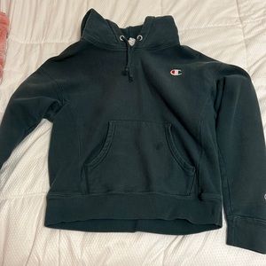 Champion hoodie forest green cropped